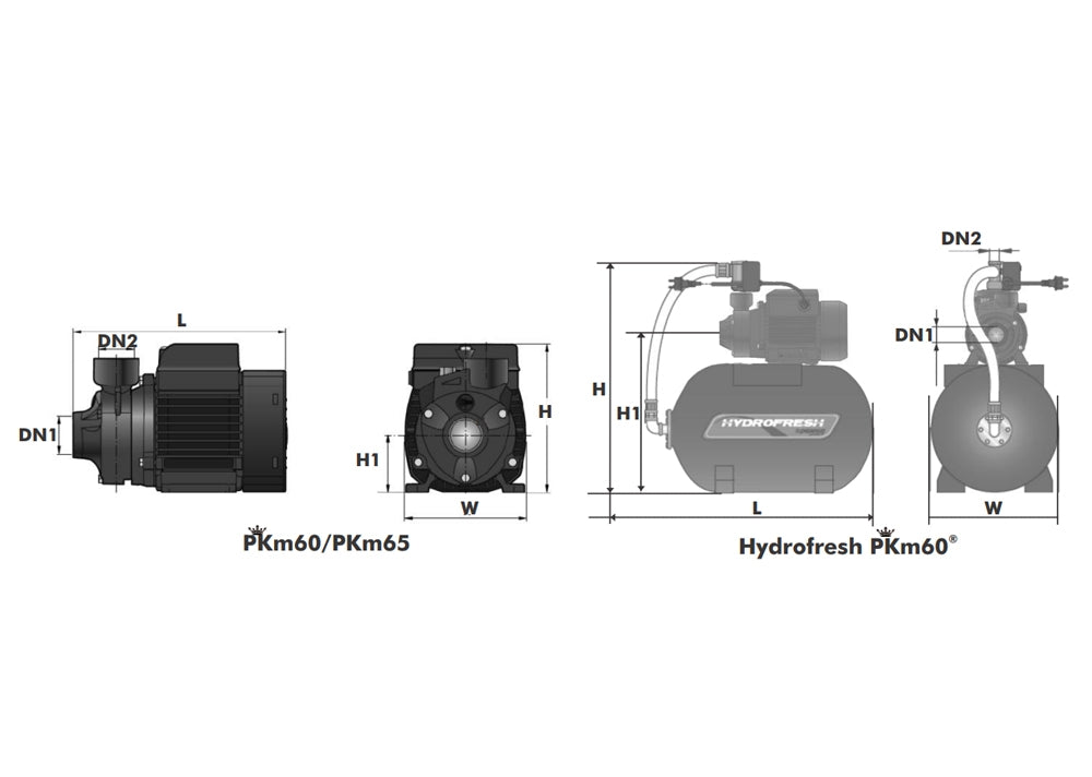 Pedrollo PKm60 Peripheral Impeller Booster Pumps