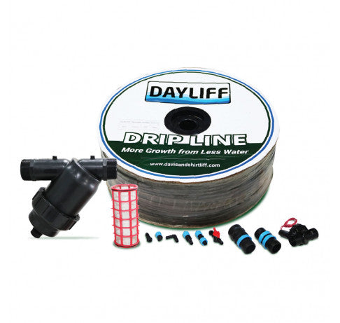 16MM (D) 0.30MM (T) DOUBLE EMITTER 4LPH DRIP LINE 15CM EMITTER SPACING 1000M ROLL